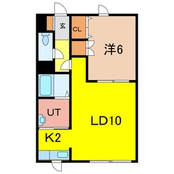 オブジェ1・6の物件間取画像